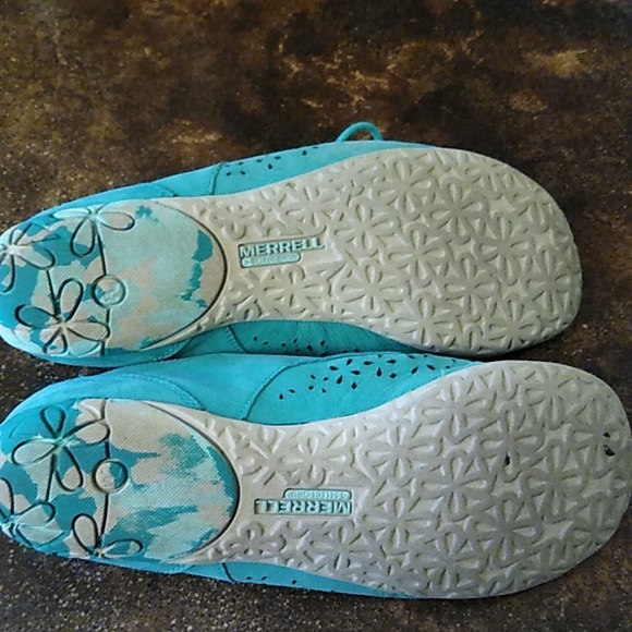 Merrill mimix maze perforated walking shoe Oxford green - Picture 4 of 8